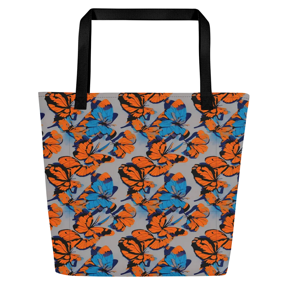 Flutter Wave on Large Tote Bag W/ Pocket — Front