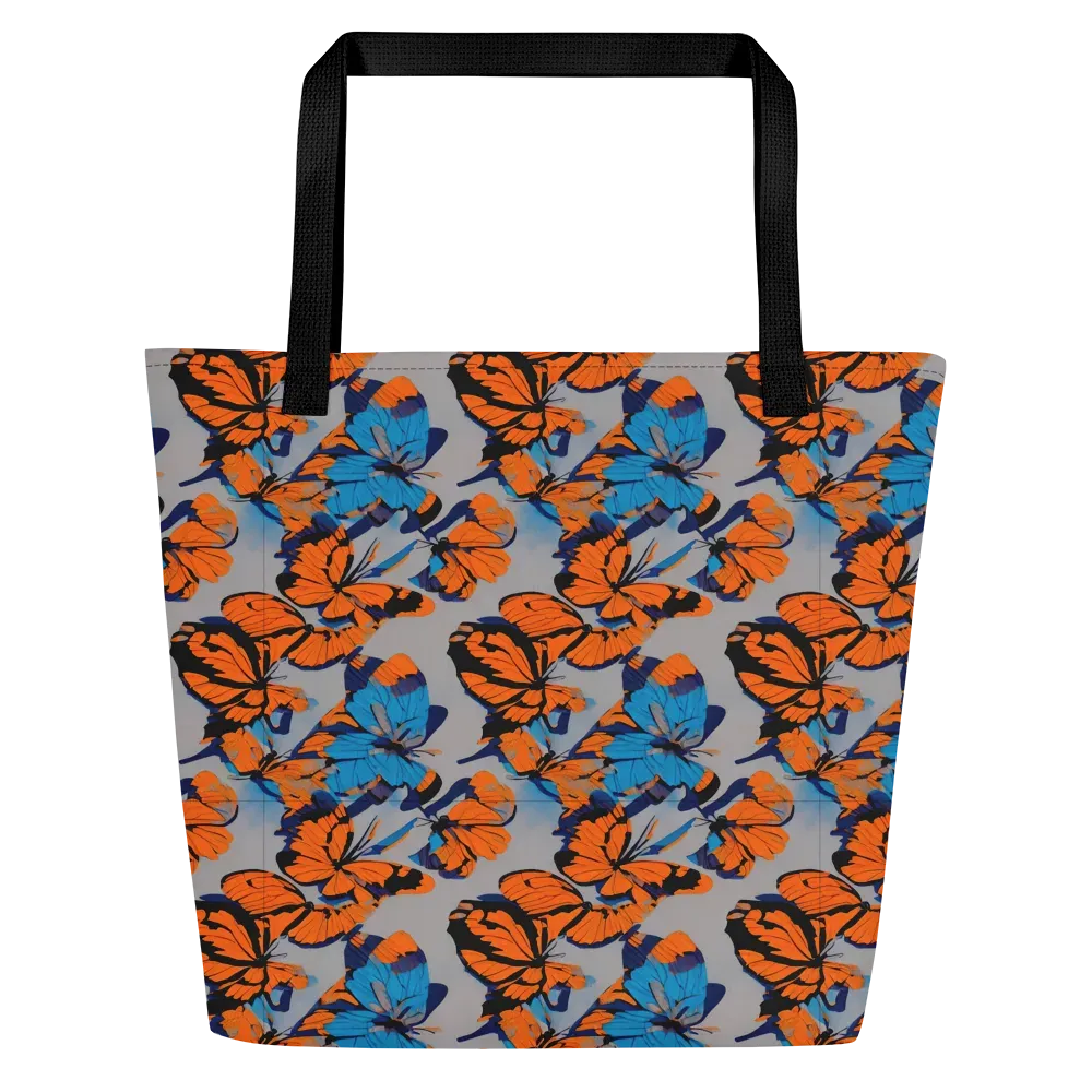 Flutter Wave on Large Tote Bag W/ Pocket — Front