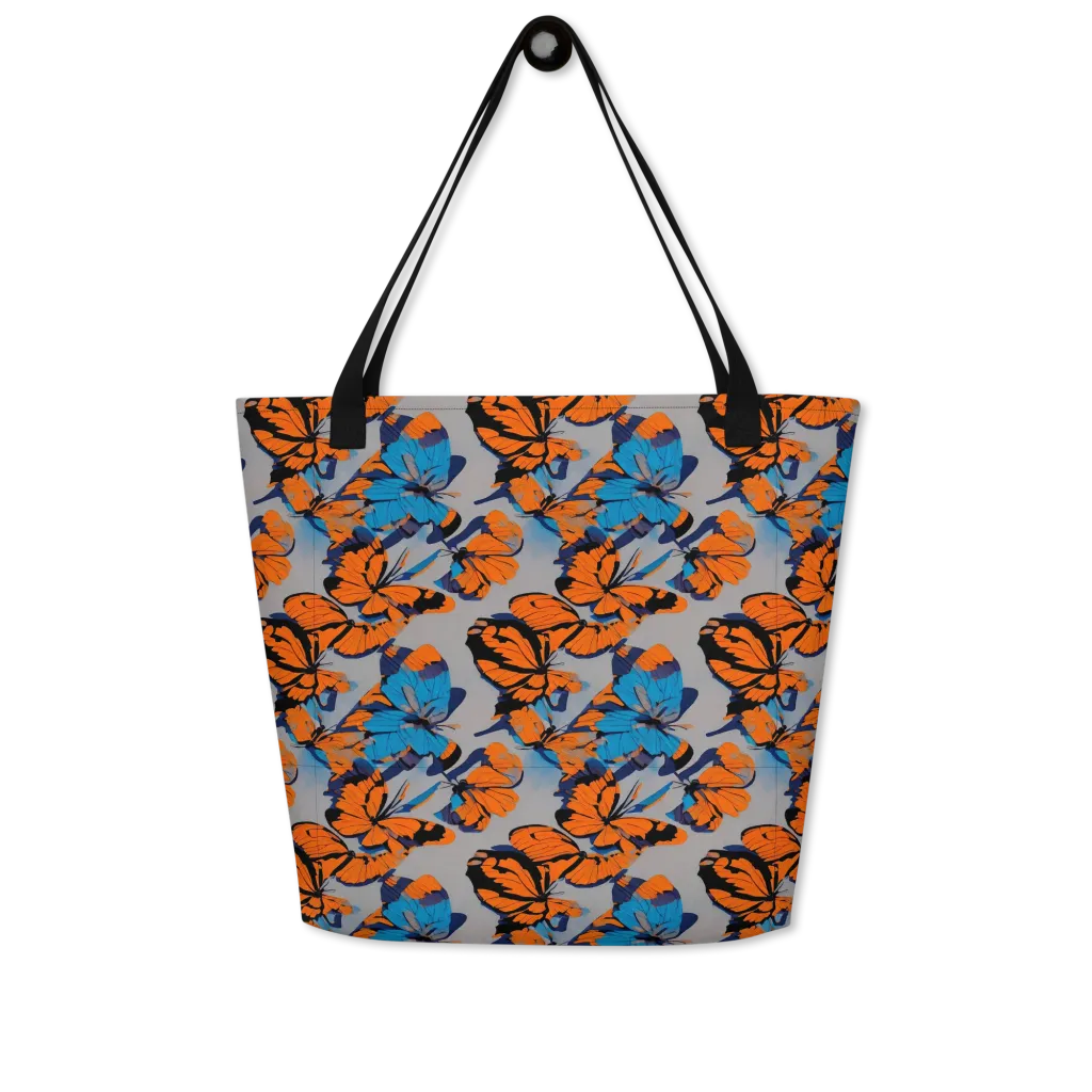 Flutter Wave on Large Tote Bag W/ Pocket — Front
