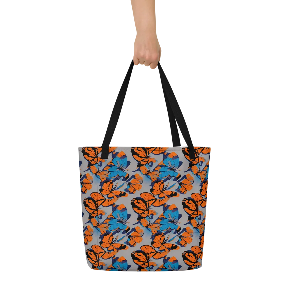 Flutter Wave on Large Tote Bag W/ Pocket — Front
