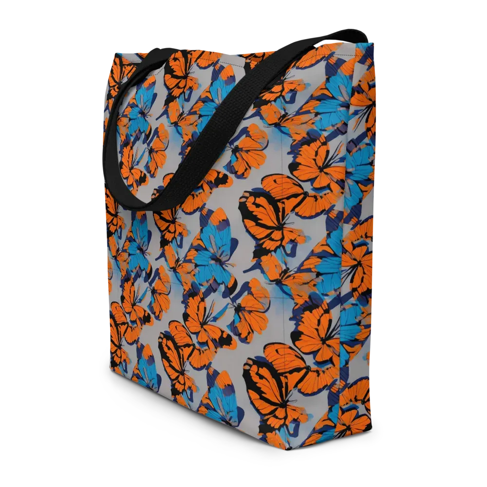 Flutter Wave on Large Tote Bag W/ Pocket — Front
