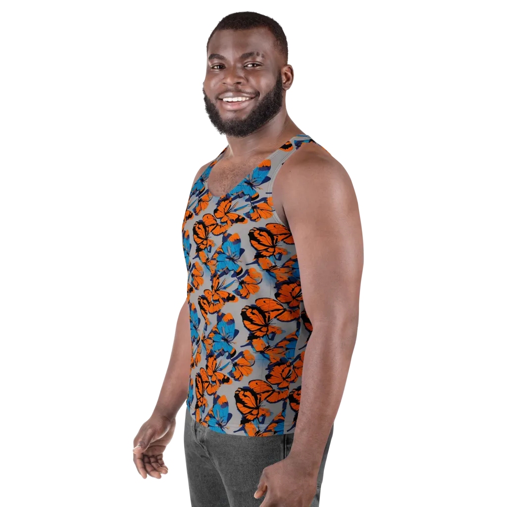 Flutter Wave on Men's Tank Top — Left Front