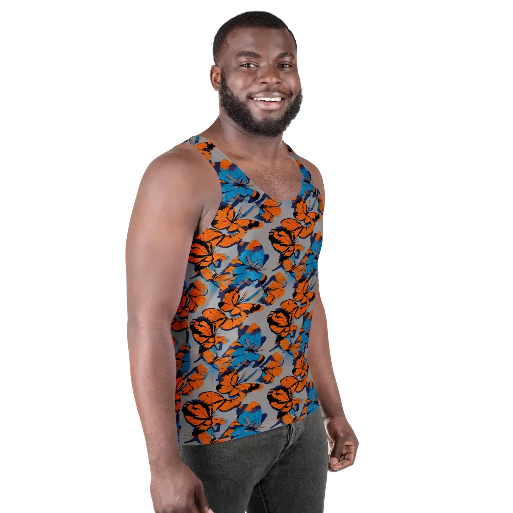 Flutter Wave on Men's Tank Top — Right Front