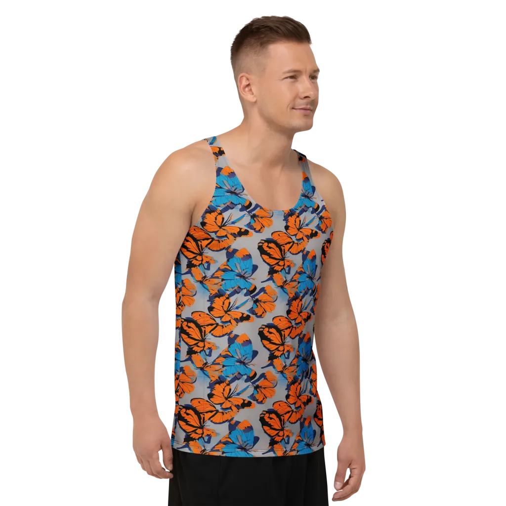 Flutter Wave on Men's Tank Top — Right Front