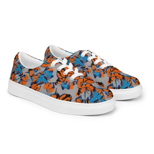 Flutter Wave on a Men's Lace-Up Canvas Shoes
