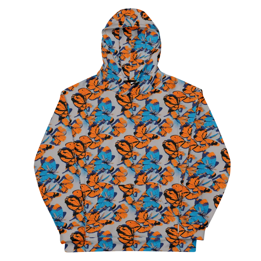 Flutter Wave on Cotton Hoodie — Front