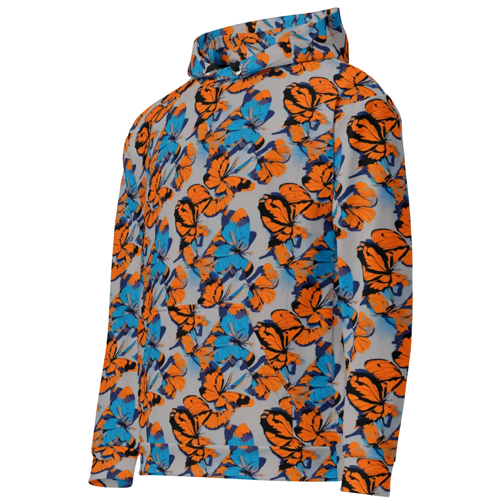 Flutter Wave on Cotton Hoodie — Left Front