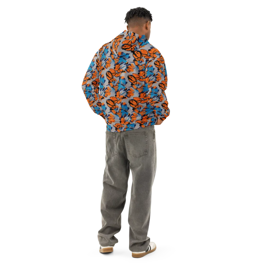 Flutter Wave on Cotton Hoodie — Back