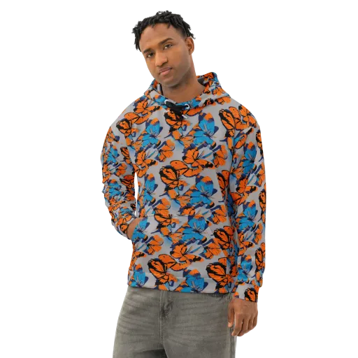 Flutter Wave on a Cotton Hoodie