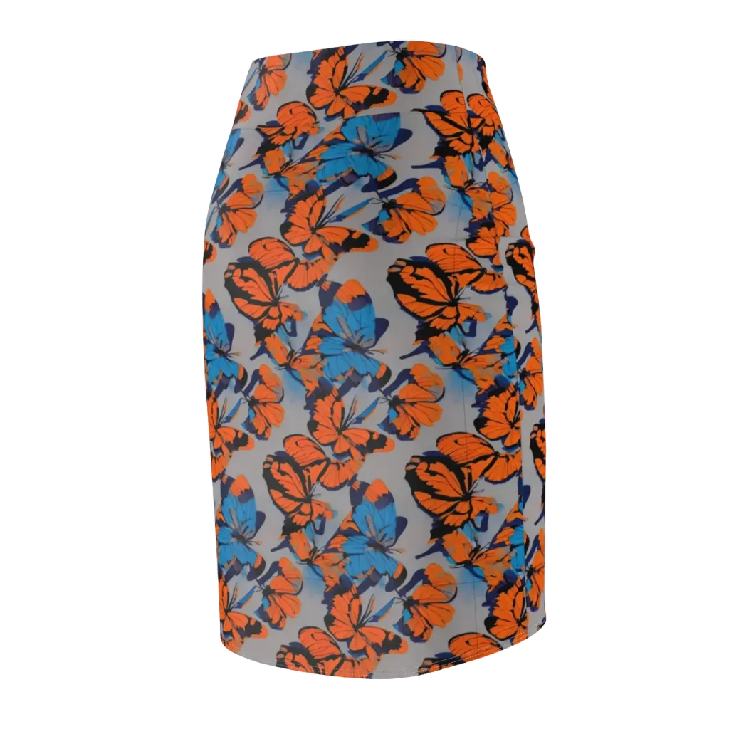 Flutter Wave on Pencil Skirt — Back Side