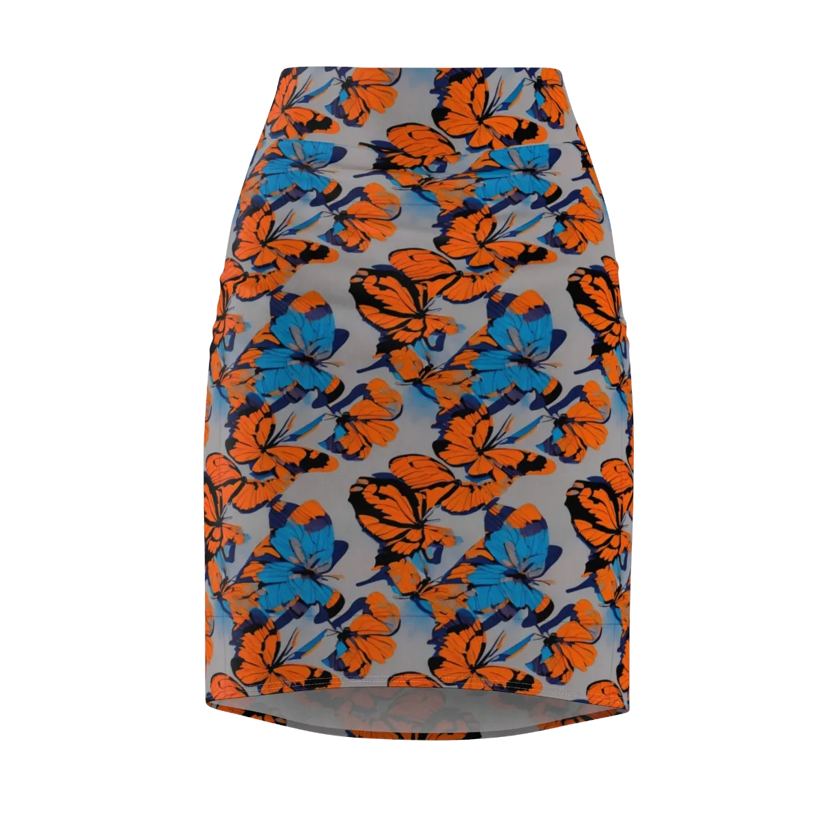 Flutter Wave on Pencil Skirt — Front