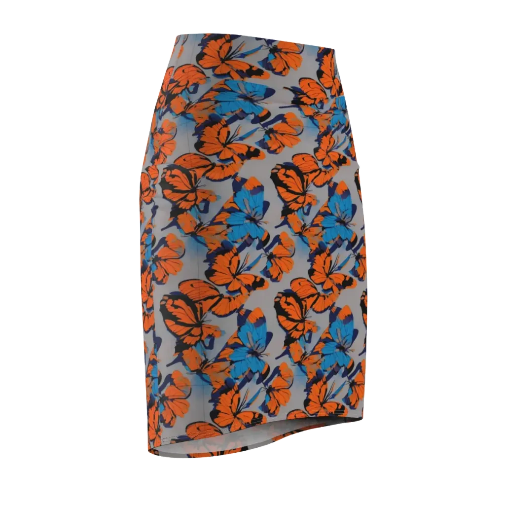 Flutter Wave on Pencil Skirt — Front Side