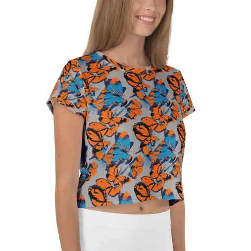 Flutter Wave on a Crop Tee