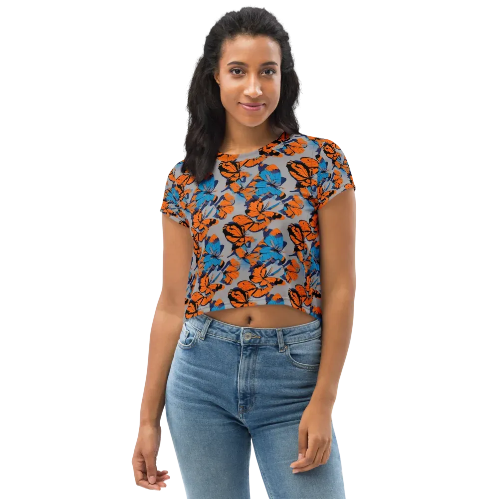 Flutter Wave on Crop Tee — Front