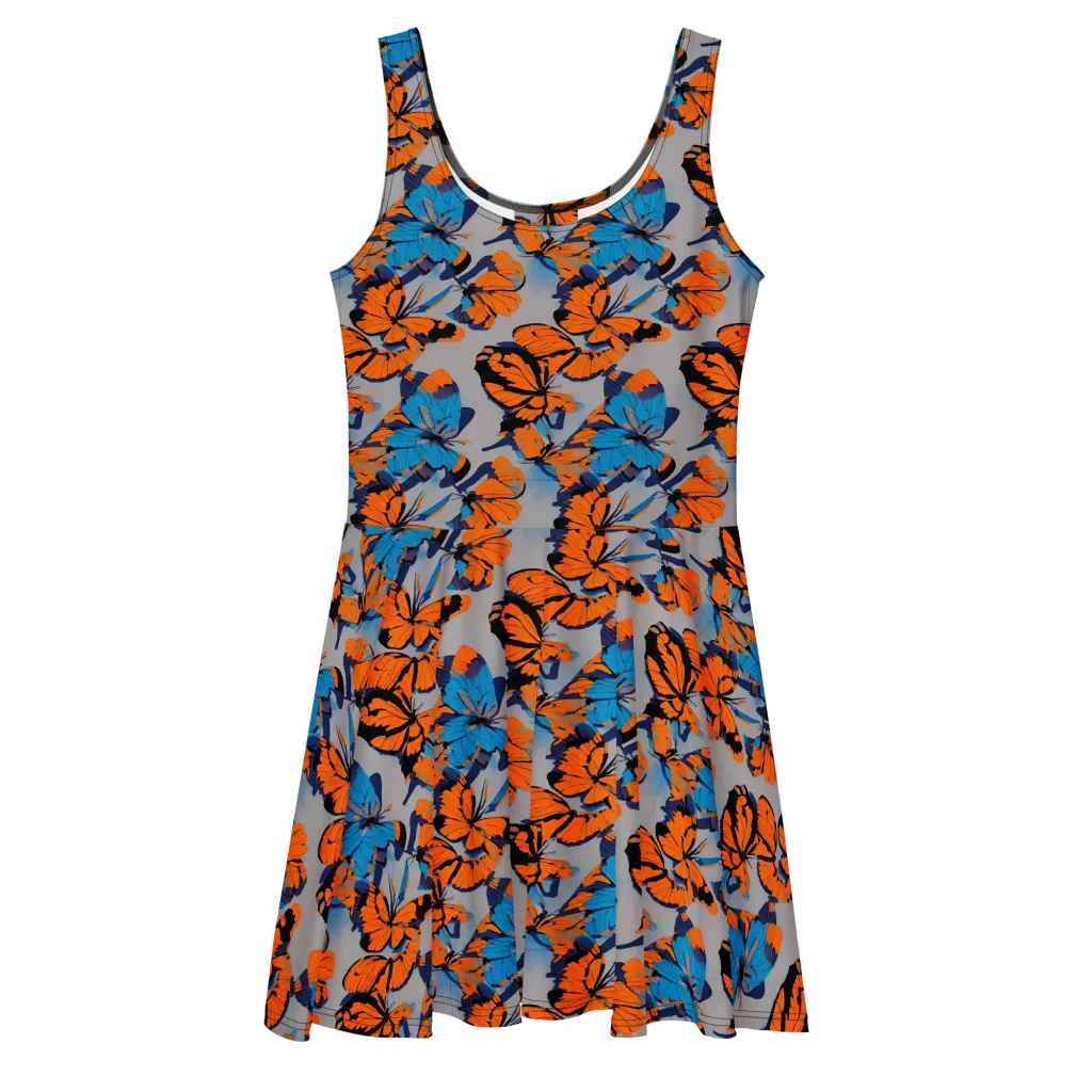 Flutter Wave on Skater Dress — Front