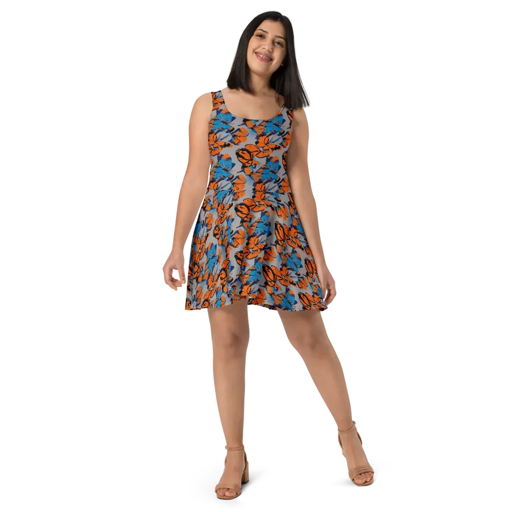 Flutter Wave on Skater Dress — Front