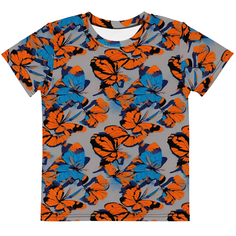 Flutter Wave on Kids Crew Neck T-Shirt — Front