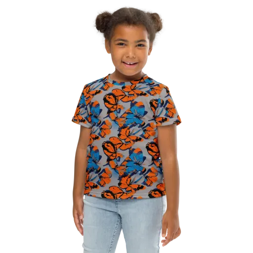 Flutter Wave on a Kids Crew Neck T-Shirt