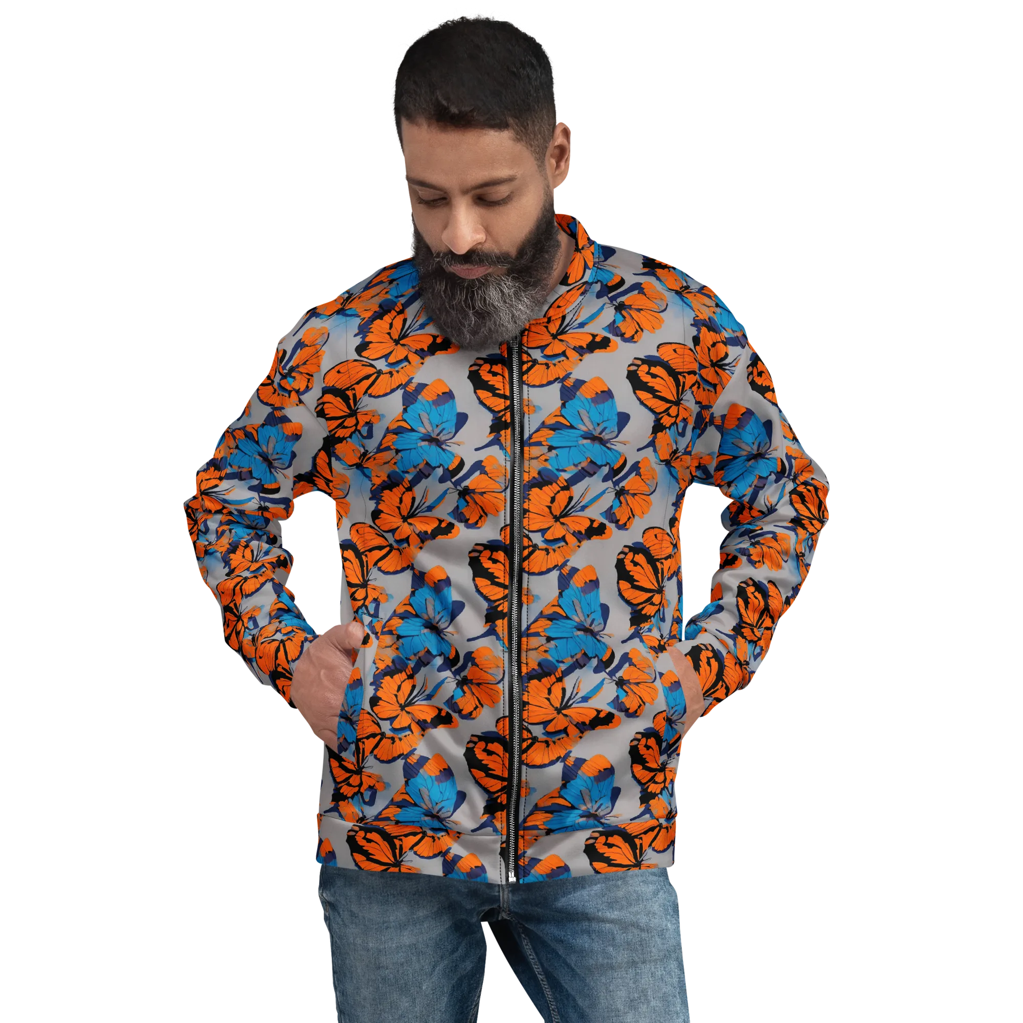 Flutter Wave on Bomber Jacket — Front