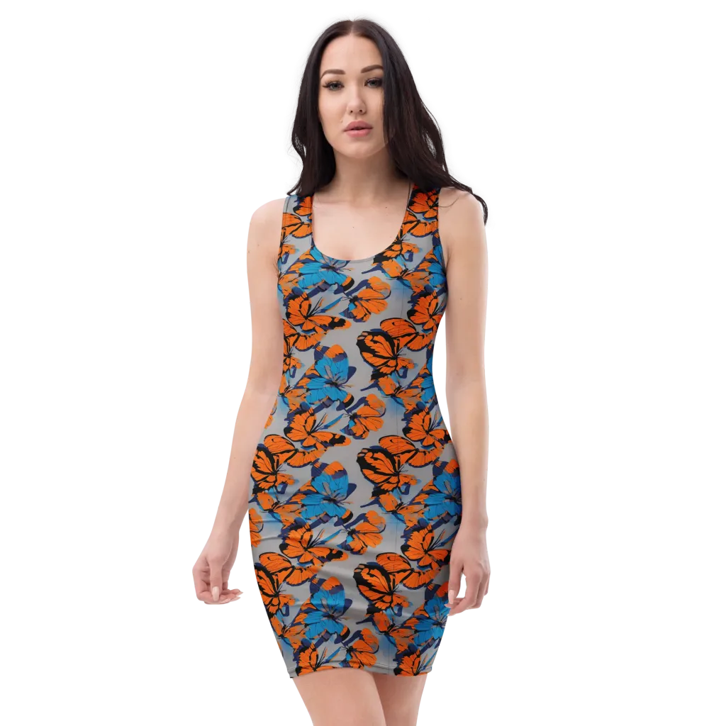 Flutter Wave on Bodycon Dress — Front
