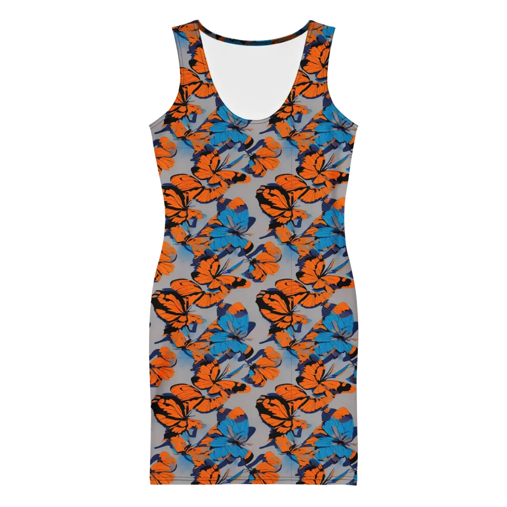 Flutter Wave on Bodycon Dress — Front