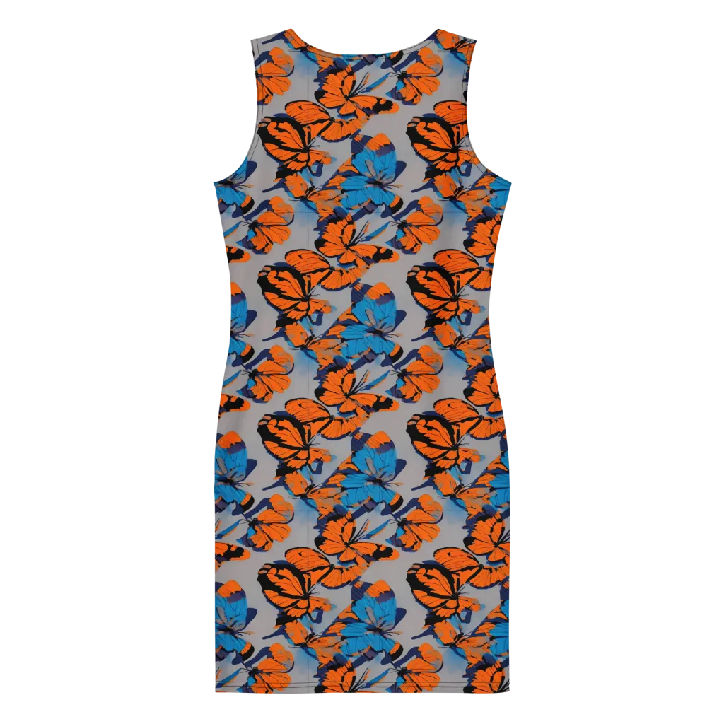 Flutter Wave on Bodycon Dress — Back