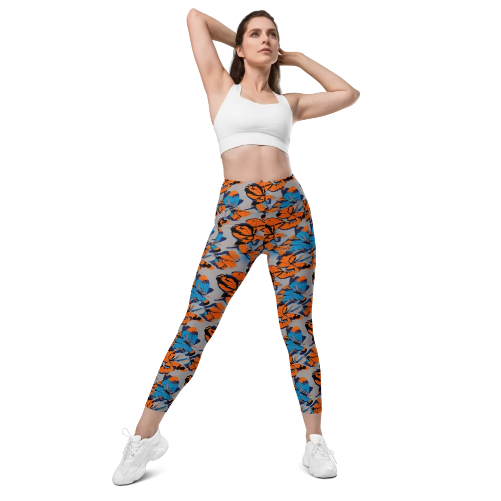 Flutter Wave on Leggings with Pockets — Front