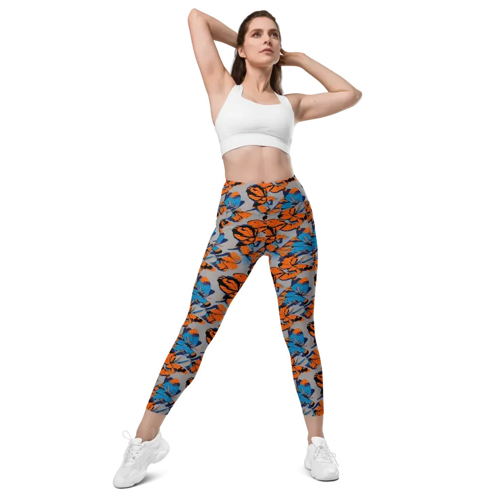 Flutter Wave on Leggings with Pockets — Front