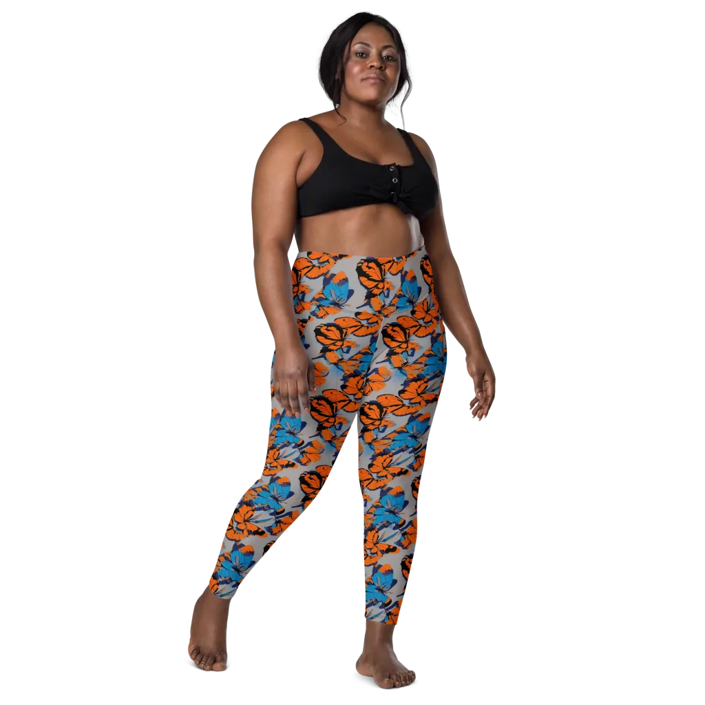 Flutter Wave on Leggings with Pockets — Front