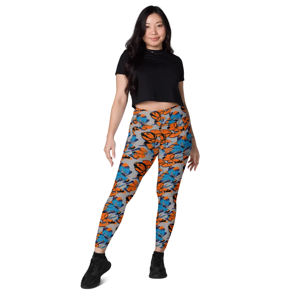 Flutter Wave on Leggings with Pockets — Front