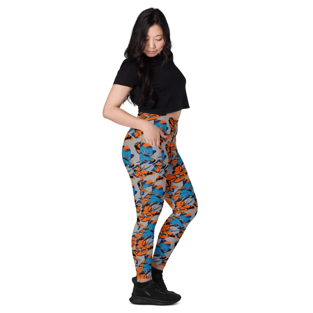 Flutter Wave on Leggings with Pockets — Right