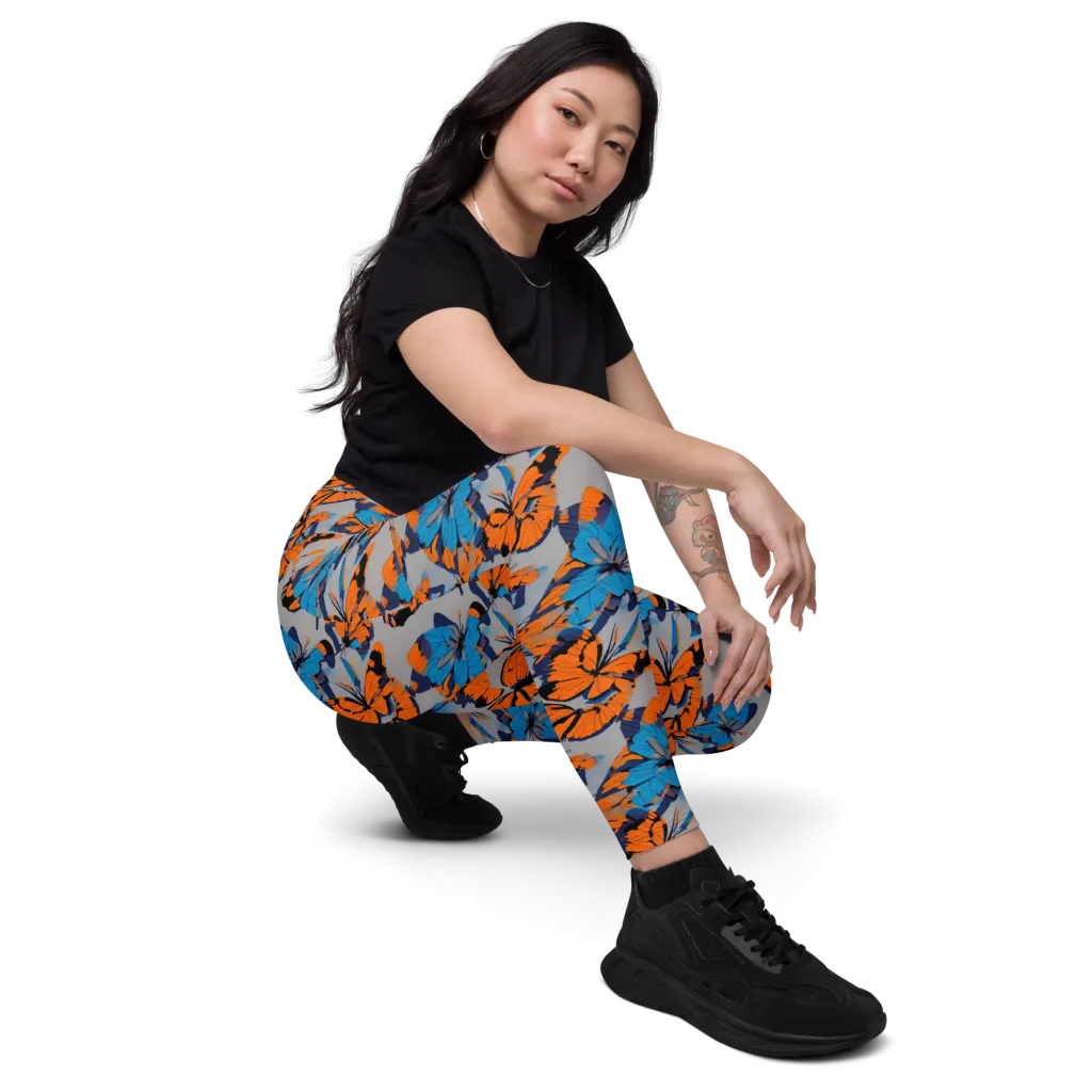 Flutter Wave on Leggings with Pockets — Right Front