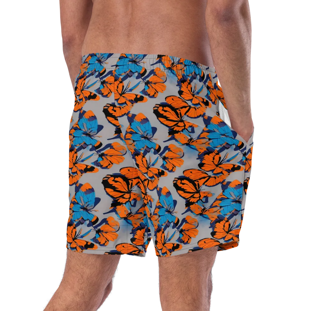 Flutter Wave on Swim Trunks — Right Back