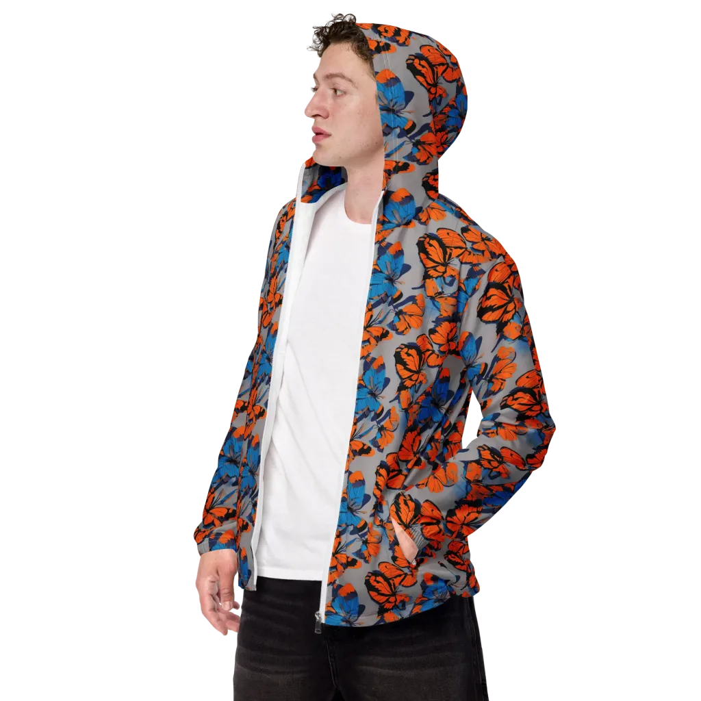 Flutter Wave on Men's Windbreaker — Left Front