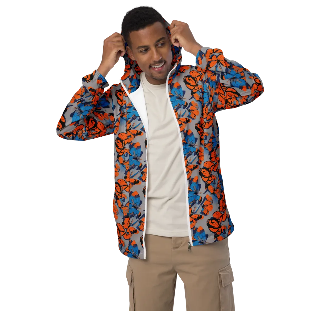 Flutter Wave on Men's Windbreaker — Front