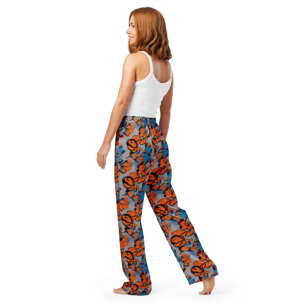 Flutter Wave on Women's Pajama Pants — Back