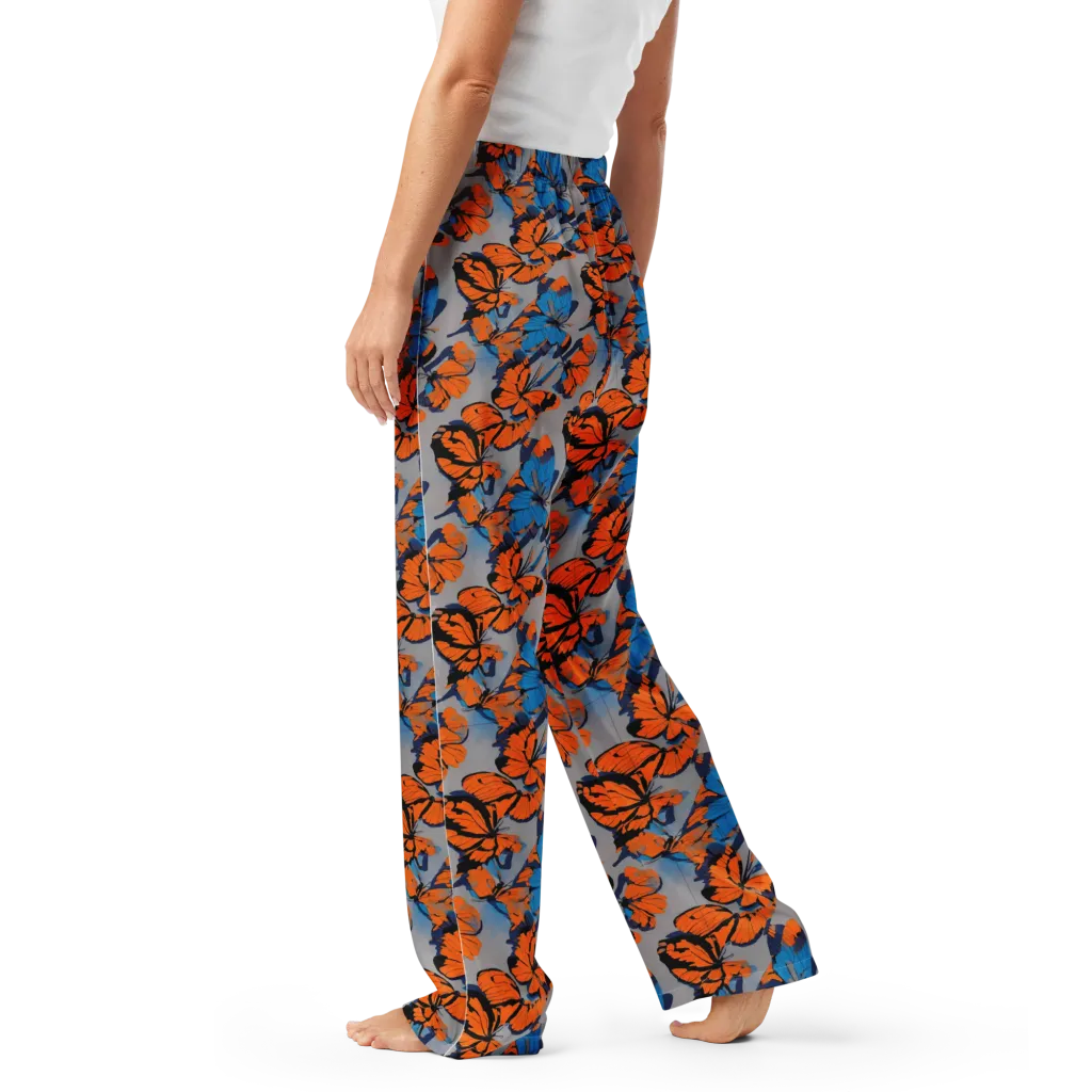 Flutter Wave on Women's Pajama Pants — Left