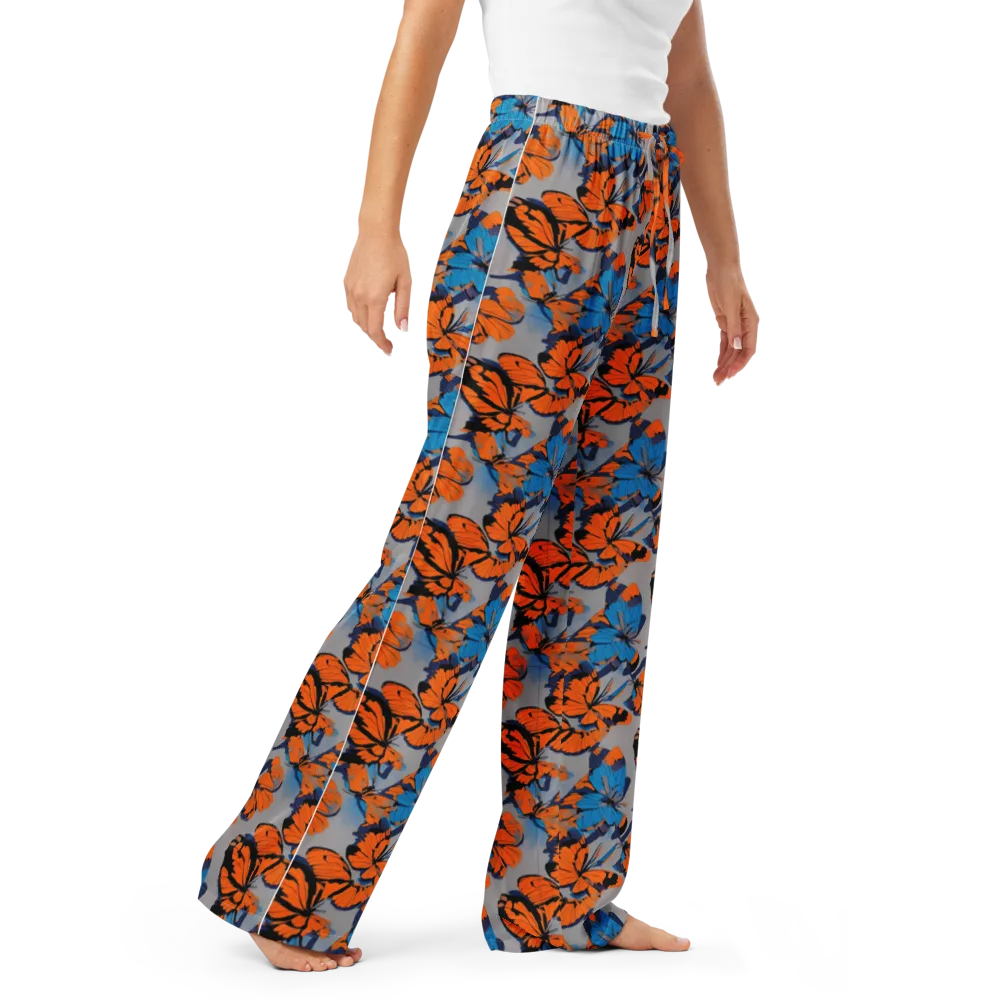 Flutter Wave on Women's Pajama Pants — Right Front
