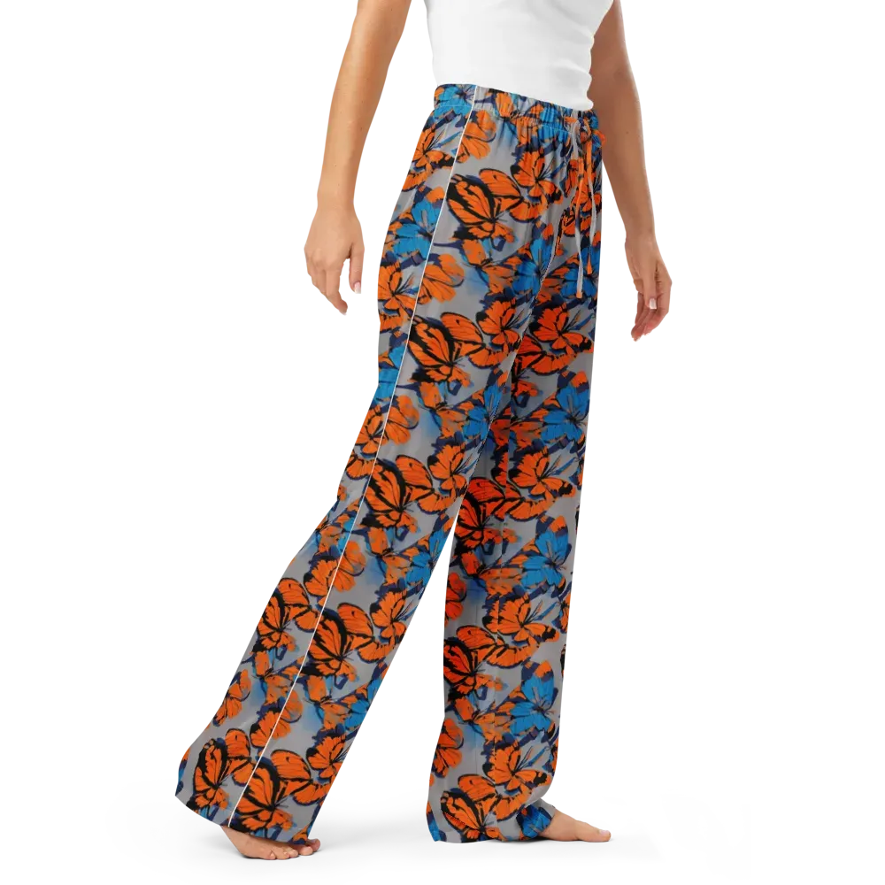 Flutter Wave on Women's Pajama Pants — Right Front