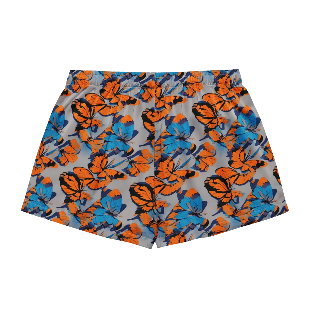 Flutter Wave on Women's Pajama Shorts — Back