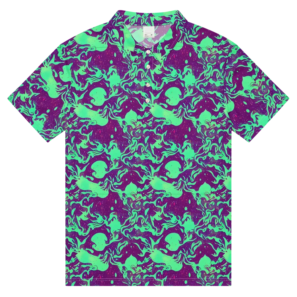 Alien Ripples on Men's Slim Fit Polo Shirt — Front