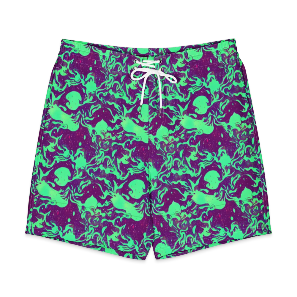 Alien Ripples on Men's Board Shorts — Front