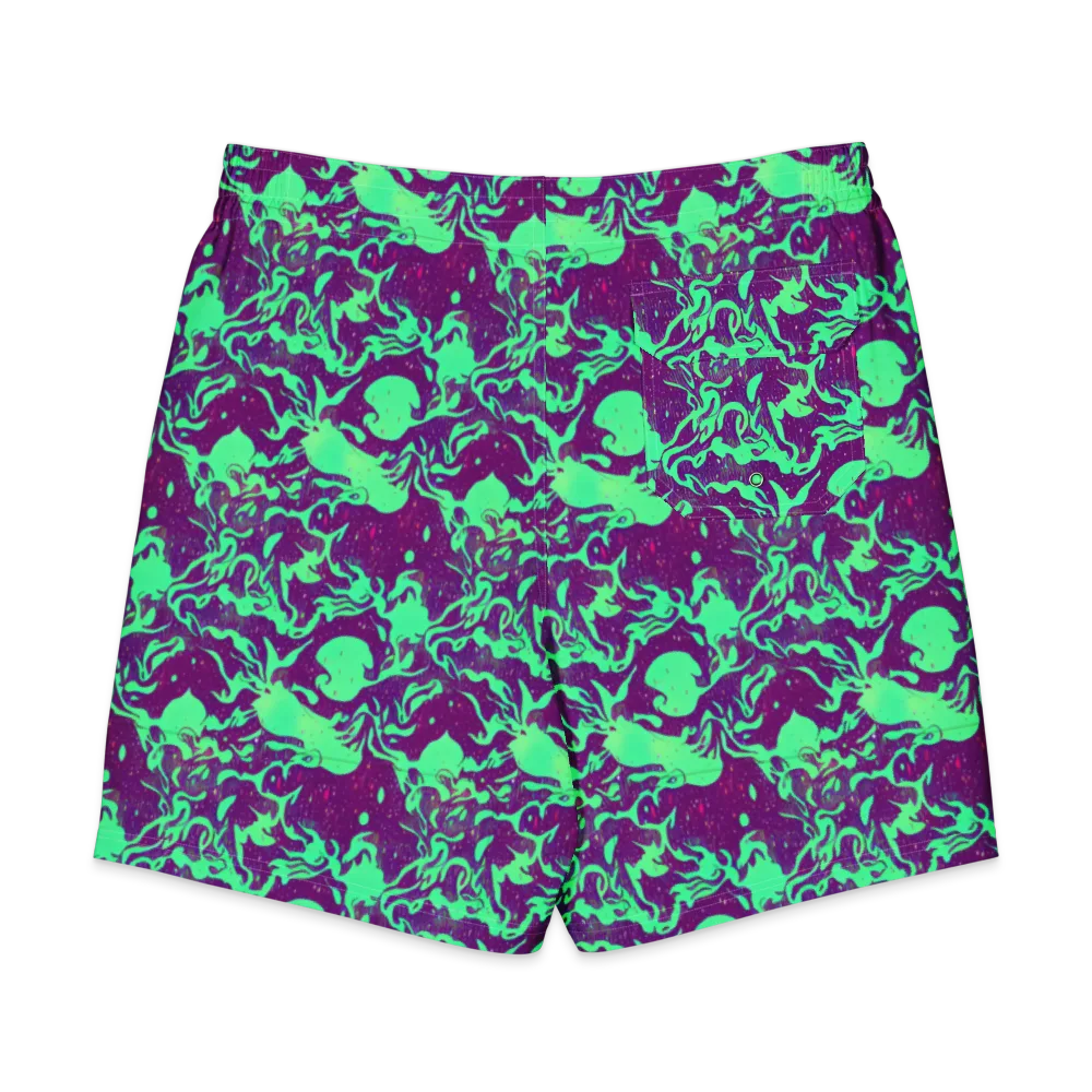 Alien Ripples on Men's Board Shorts — Back