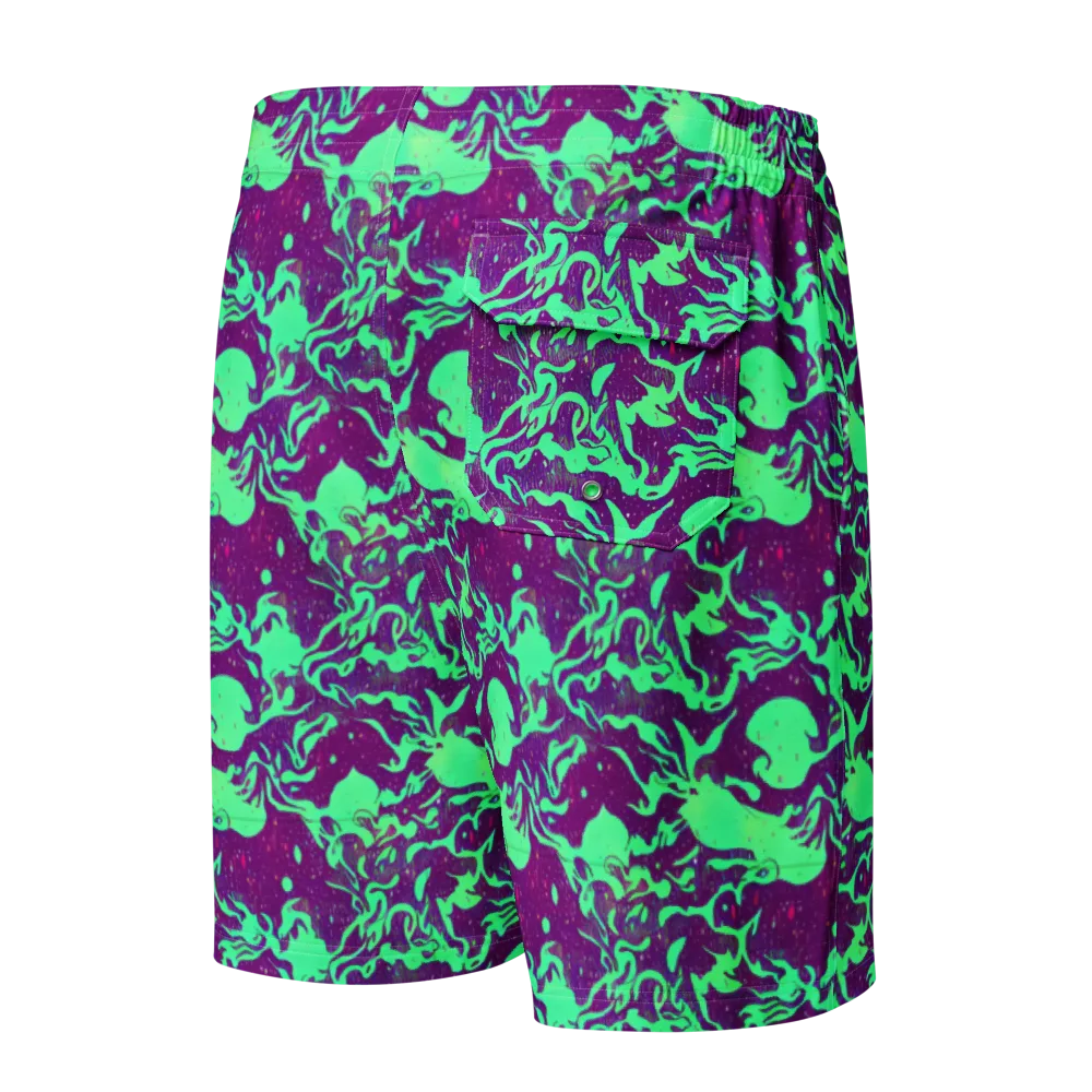 Alien Ripples on Men's Board Shorts — Back