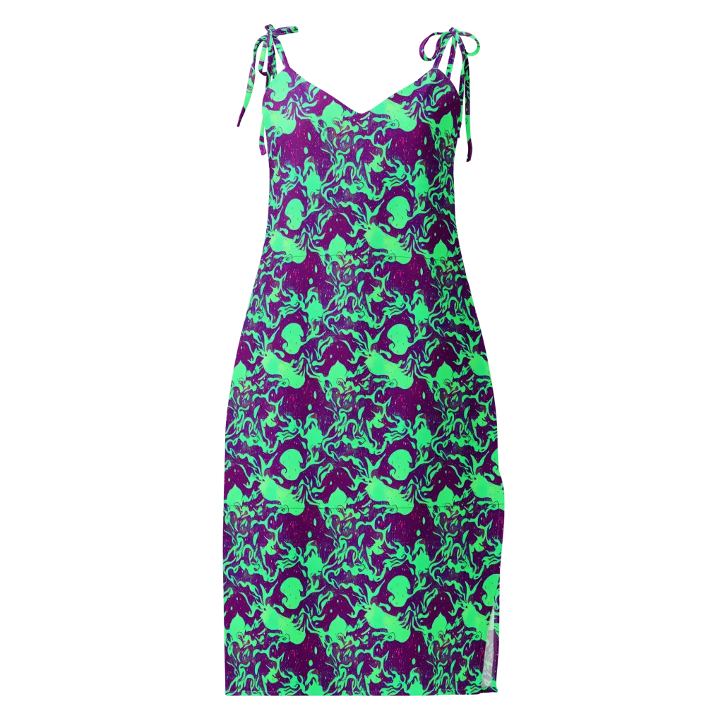 Alien Ripples on Slip Dress — Front