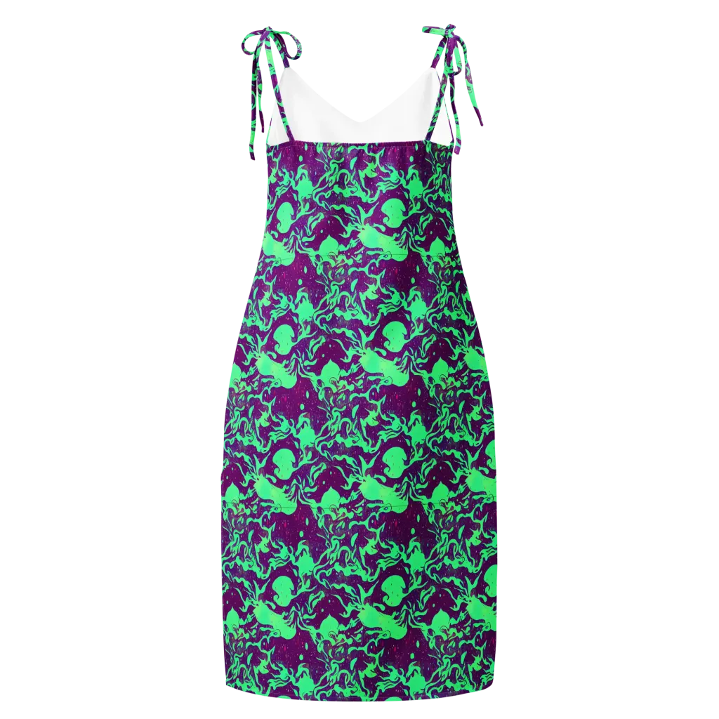 Alien Ripples on Slip Dress — Back