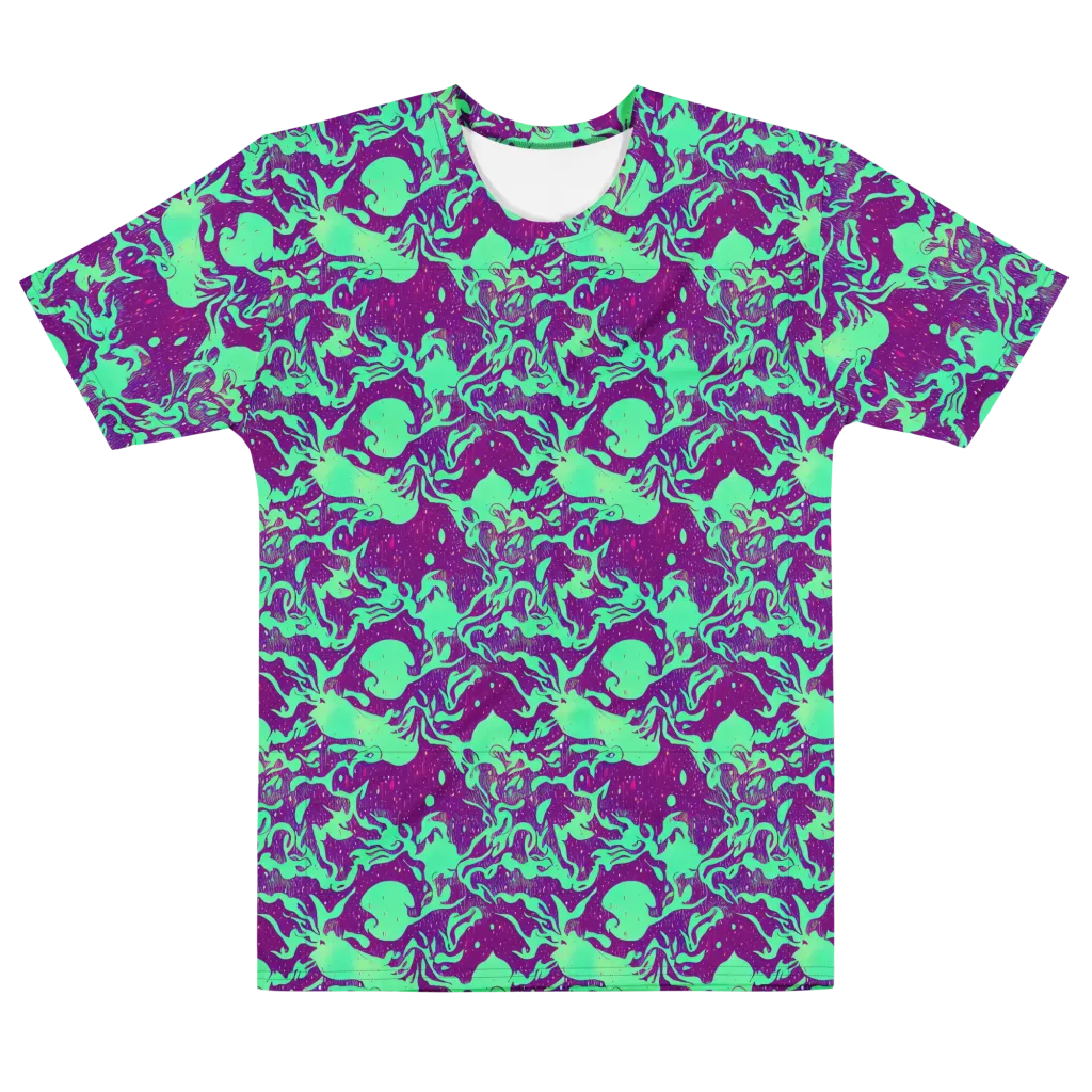 Alien Ripples on Men's Cotton Crew Neck T-Shirt — Front
