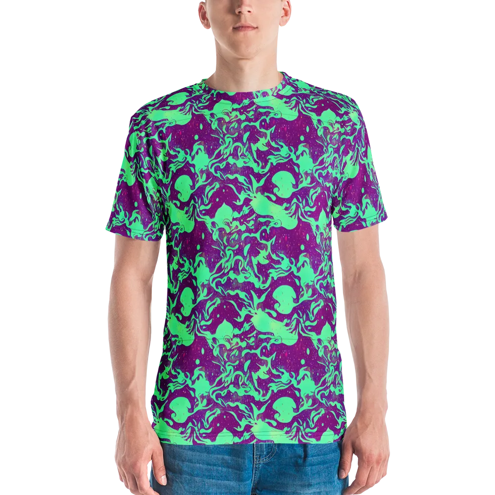 Alien Ripples on Men's Crew Neck T-Shirt — Front