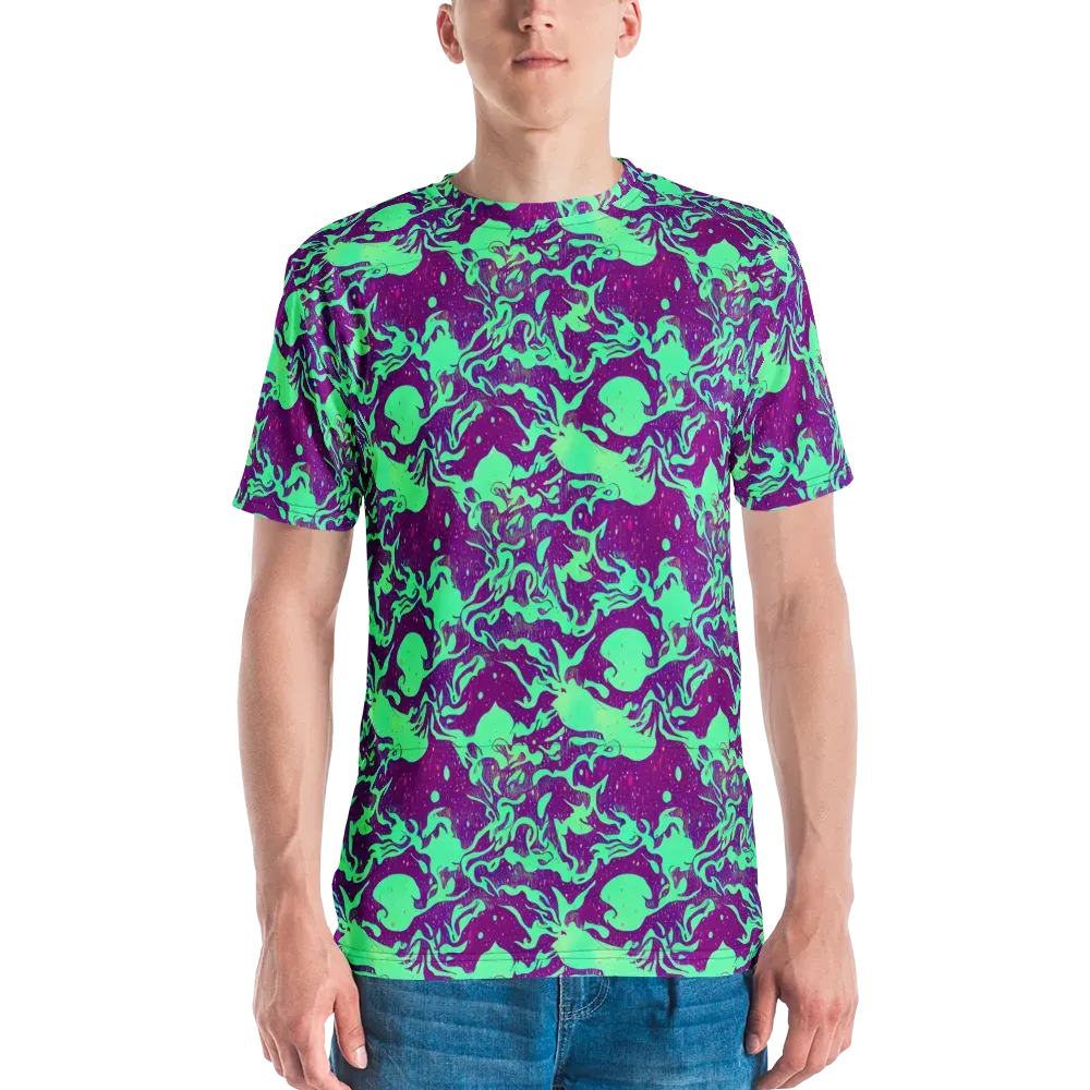 Alien Ripples on Men's Crew Neck T-Shirt — Front