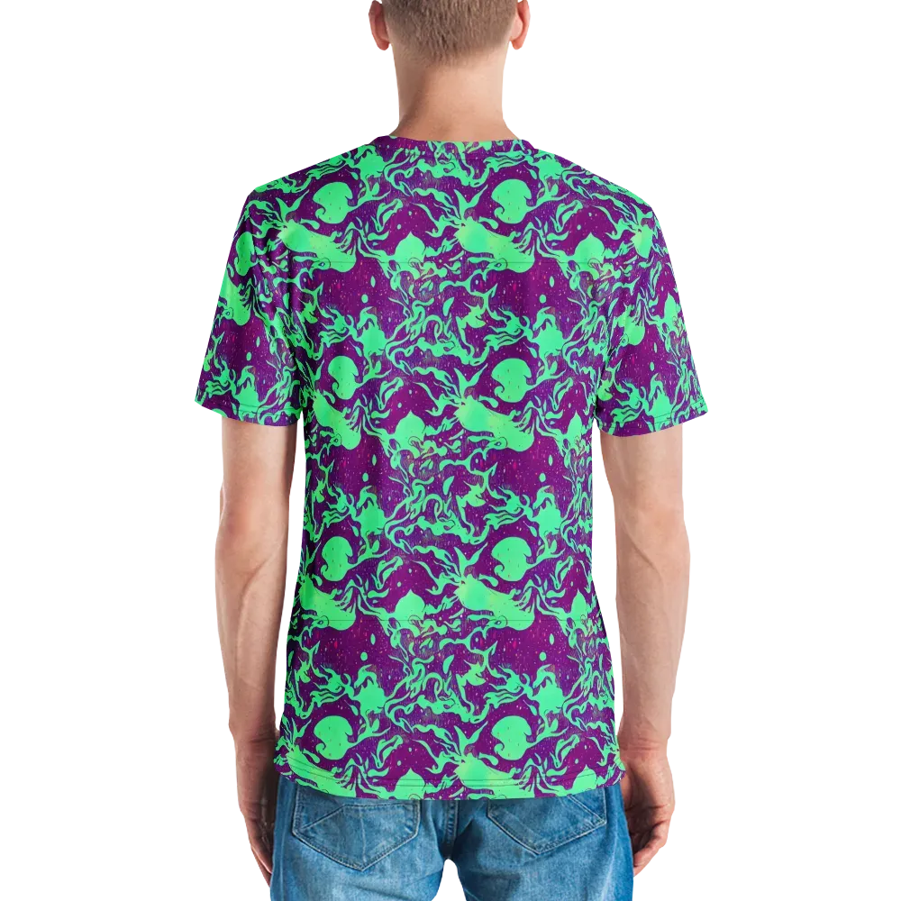 Alien Ripples on Men's Crew Neck T-Shirt — Back